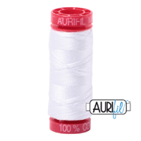 Aurifil 12wt Cotton Mako' 50m Spool - 2024 - White