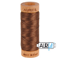 Aurifil 80wt Cotton Mako' 280m Spool - 1285 - Medium Bark