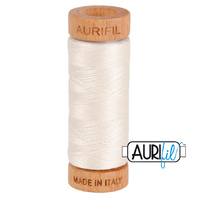 Aurifil 80wt Cotton Mako' 280m Spool - 2311 - Muslin