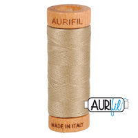 Aurifil 80wt Cotton Mako' 280m Spool - 2325 - Linen