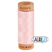 Aurifil 80wt Cotton Mako' 280m Spool - 2410 - Pale Pink