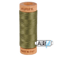 Aurifil 80wt Cotton Mako' 280m Spool - 2905 - Army Green
