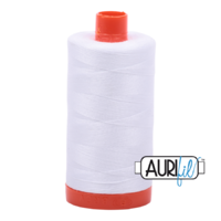 Aurifil 50wt Cotton Mako' 1300m Spool - 2024 - White