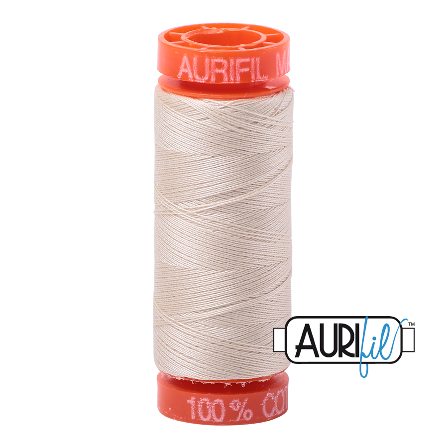 Aurifil 50wt Cotton Mako' 200m Spool - 2310 - Light Beige