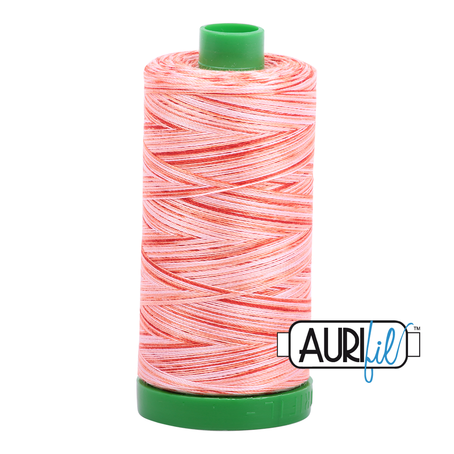 Aurifil 12wt Cotton Mako' 50m Spool - 2255 - Dark Red Orange