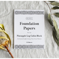 Pineapple Log Cabin Block Foundation Papers - As featured in Jen’s Long Time Gone Pattern