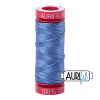 Aurifil 12wt Cotton Mako' 50m Spool - 1128 - Light Blue Violet