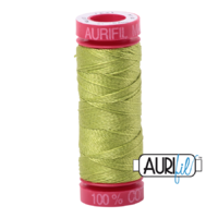 Aurifil 12wt Cotton Mako' 50m Spool - 1231 - Spring Green