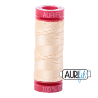 Aurifil 12wt Cotton Mako' 50m Spool - 2123 - Butter