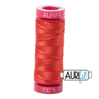 Aurifil 12wt Cotton Mako' 50m Spool - 2245 - Red Orange