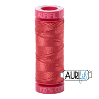 Aurifil 12wt Cotton Mako' 50m Spool - 2255 - Dark Red Orange