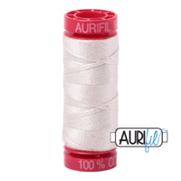 Aurifil 12wt Cotton Mako' 50m Spool - 2309 - Silver White