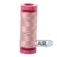 Aurifil 12wt Cotton Mako' 50m Spool - 2375 - Light Antique Blush