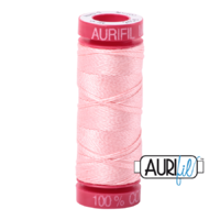 Aurifil 12wt Cotton Mako' 50m Spool - 2415 - Blush Pink
