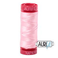 Aurifil 12wt Cotton Mako' 50m Spool - 2423 - Baby Pink