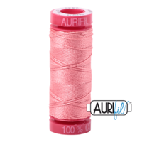 Aurifil 12wt Cotton Mako' 50m Spool - 2435 - Peachy Pink