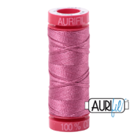 Aurifil 12wt Cotton Mako' 50m Spool - 2452 - Dusty Rose
