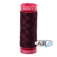 Aurifil 12wt Cotton Mako' 50m Spool - 2465 - Very Dark Brown