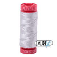 Aurifil 12wt Cotton Mako' 50m Spool - 2615 - Aluminium