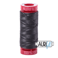 Aurifil 12wt Cotton Mako' 50m Spool - 2630 - Dark Pewter