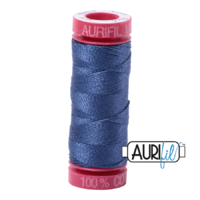 Aurifil 12wt Cotton Mako' 50m Spool - 2775 - Steel Blue