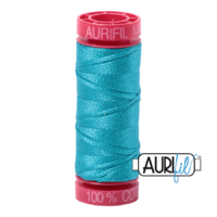 Aurifil 12wt Cotton Mako' 50m Spool - 2810 - Turquoise