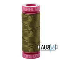 Aurifil 12wt Cotton Mako' 50m Spool - 2887 - Very Dark Olive