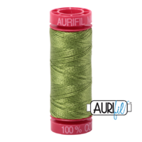 Aurifil 12wt Cotton Mako' 50m Spool - 2888 - Fern Green