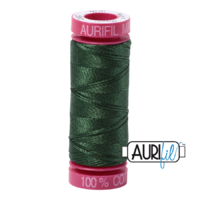 Aurifil 12wt Cotton Mako' 50m Spool - 2892 - Pine