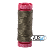 Aurifil 12wt Cotton Mako' 50m Spool - 2905 - Army Green