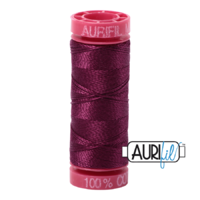 Aurifil 12wt Cotton Mako' 50m Spool - 4030 - Plum