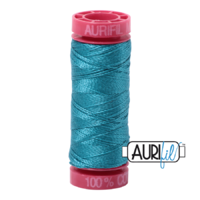 Aurifil 12wt Cotton Mako' 50m Spool - 4182 - Dark Turquoise