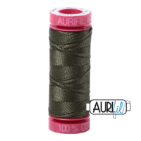 Aurifil 12wt Cotton Mako' 50m Spool - 5012 - Dark Green