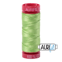 Aurifil 12wt Cotton Mako' 50m Spool - 5017 - Shining Green