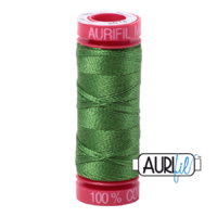 Aurifil 12wt Cotton Mako' 50m Spool - 5018 - Dark Grass Green