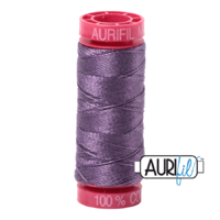 Aurifil 12wt Cotton Mako' 50m Spool - 6735 - Plumtastic