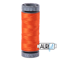 Aurifil 28wt Cotton Mako' 100m Spool - 1104 - Neon Orange