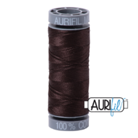 Aurifil 28wt Cotton Mako' 100m Spool - 1130 - Very Dark Bark