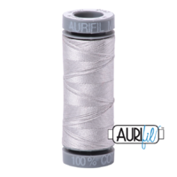 Aurifil 28wt Cotton Mako' 100m Spool - 2615 - Aluminium