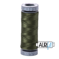 Aurifil 28wt Cotton Mako' 100m Spool - 5023 - Medium Green