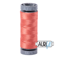 Aurifil 28wt Cotton Mako' 100m Spool - 6729 - Tangerine Dream