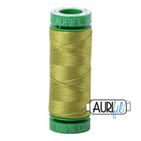 Aurifil 40wt Cotton Mako' 150m Spool - 1147 - Light Leaf Green