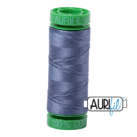 Aurifil 40wt Cotton Mako' 150m Spool - 1248 - Dark Grey Blue