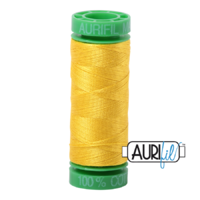 Aurifil 40wt Cotton Mako' 150m Spool - 2120 - Canary