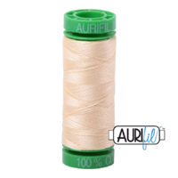 Aurifil 40wt Cotton Mako' 150m Spool - 2123 - Butter
