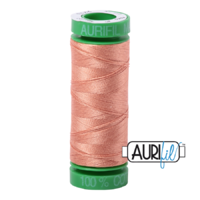Aurifil 40wt Cotton Mako' 150m Spool - 2215 - Peach