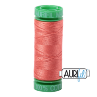 Aurifil 40wt Cotton Mako' 150m Spool - 2225 - Salmon