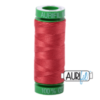 Aurifil 40wt Cotton Mako' 150m Spool - 2255 - Dark Red Orange