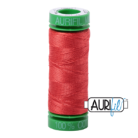 Aurifil 40wt Cotton Mako' 150m Spool - 2277 - Light Red Orange