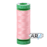 Aurifil 40wt Cotton Mako' 150m Spool - 2415 - Blush Pink